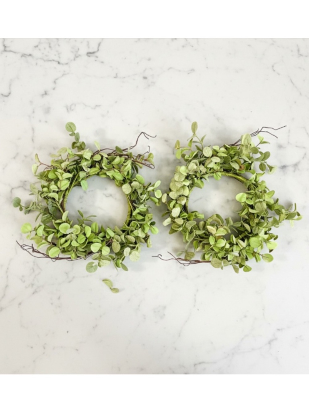 Set of 2 Artificial Greenery Wreaths